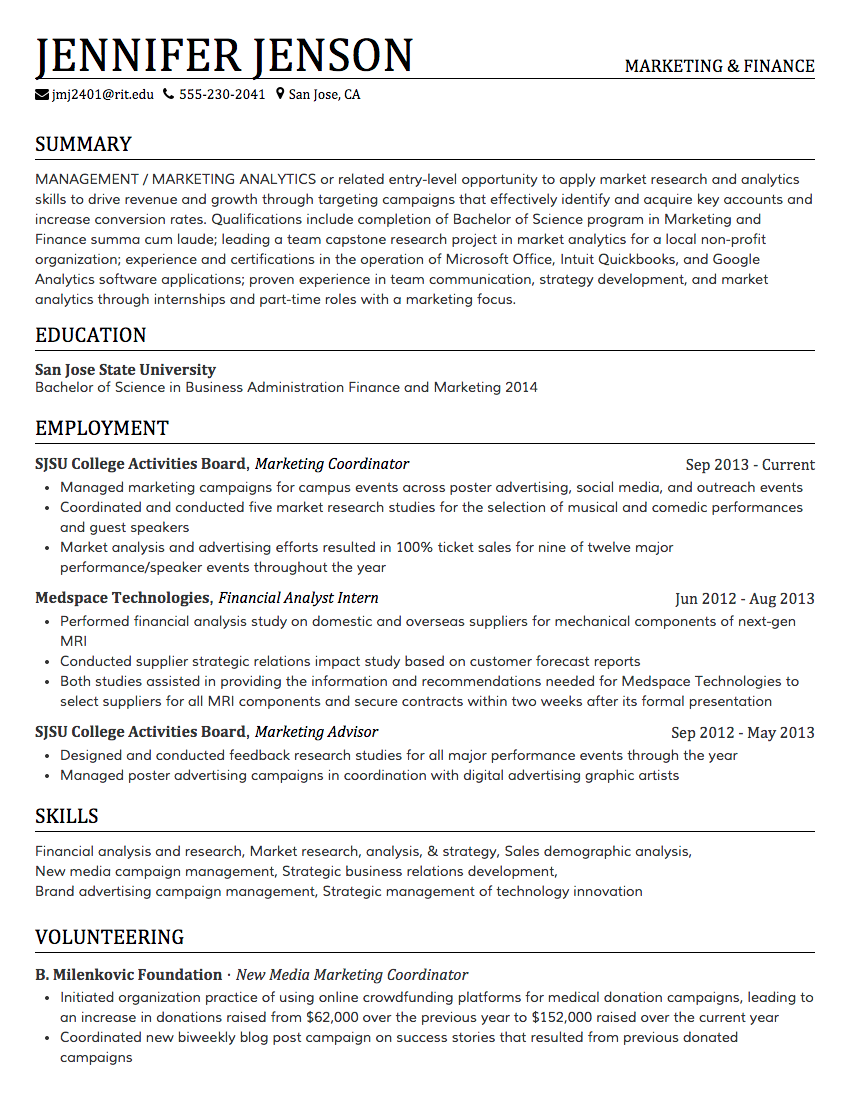 Poster presentation in resume