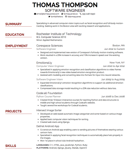 Size font for cover letter